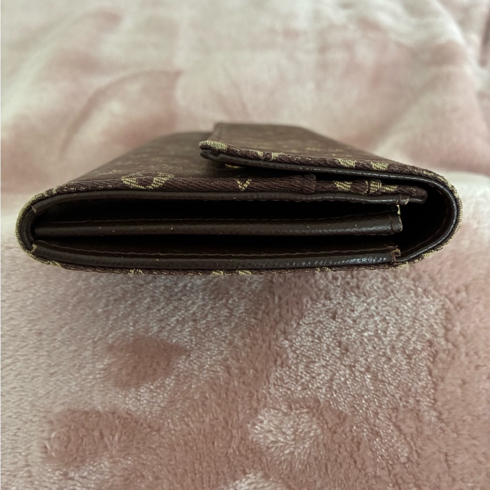 Authentic Louis Vuitton Classic Monogram Brown Denim Wallet ~ Vintage - Picture 12 of 16